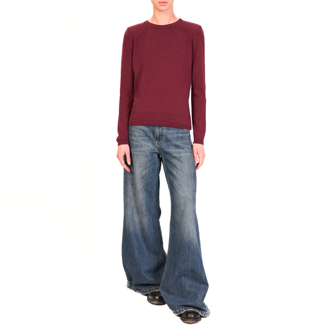 Vicolo-Maglia con spalline misto cashmere - Bordeaux