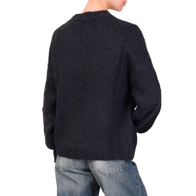 Vicolo-Maglia mohair "PARIS" - blu/perla