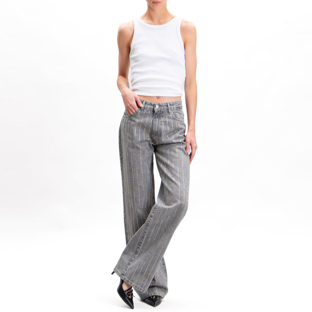 Vicolo-Jeans con strass - grigio fumo