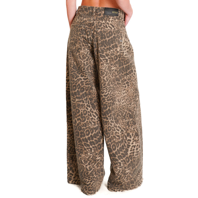 Vicolo-Jeans MEGAN fantasia animalier - beige/nero