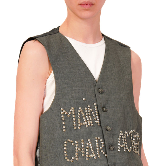 Vicolo-Gilet vintage reburn LIMITED EDITION - antracite