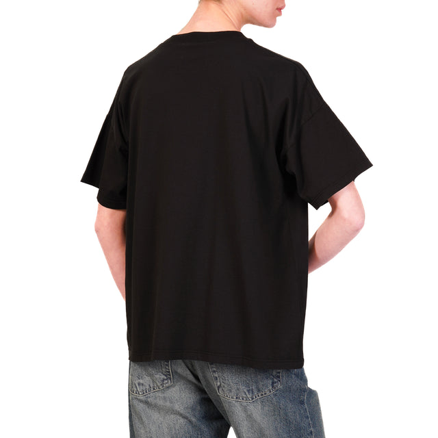 Vicolo-T-shirt VCL dettaglio perle - nero