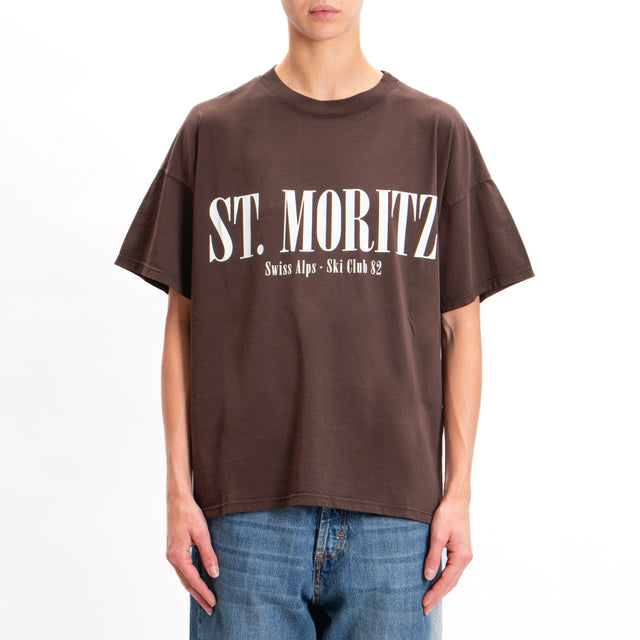 Vicolo-T-shirt "ST. MORITZ" - moro