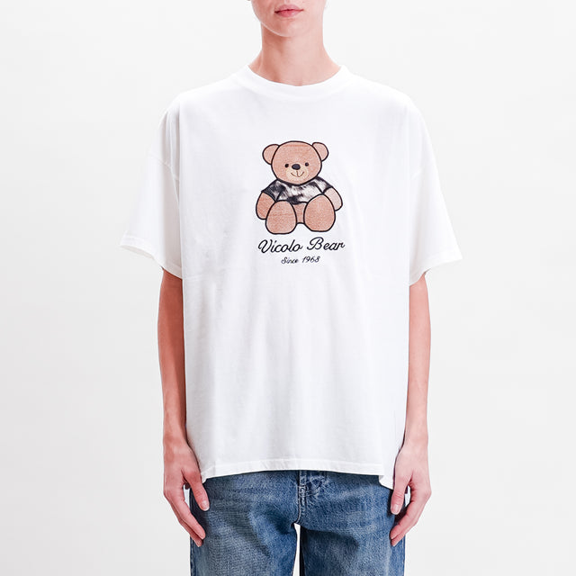 Vicolo-T-shirt "VICOLO BEAR" - bianco