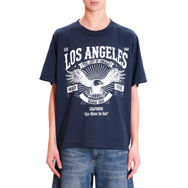 Vicolo-T-shirt "LOS ANGELES" - blu