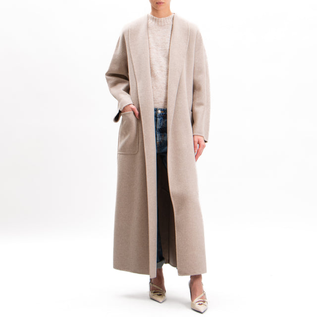 Vicolo-Handmade wool blend coat with belt - cacha