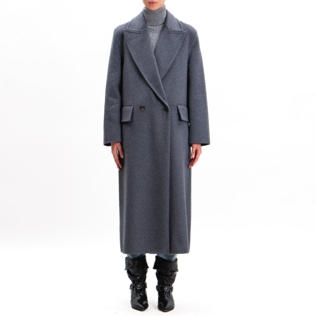 Vicolo-Coat hand made wool blend - anthracite