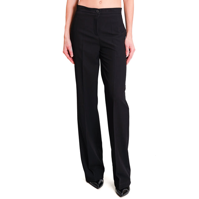 Vicolo-Pantalone gamba dritta - nero