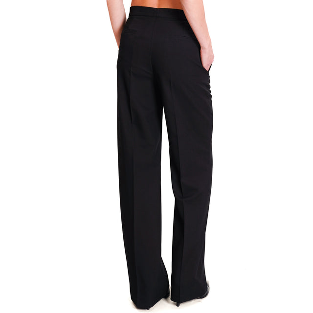 Vicolo-Pantalone gamba dritta - nero