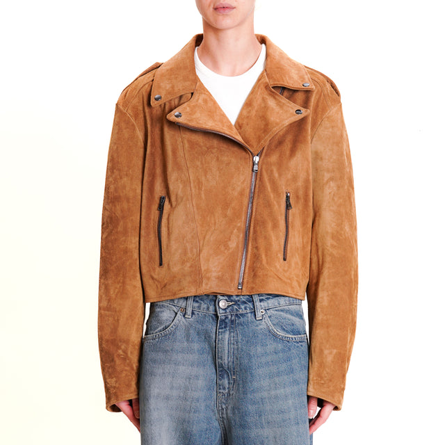 Vicolo-Genuine leather jacket - camel