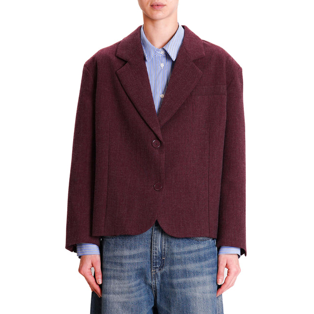 Vicolo-Jacket 2 buttons back vent - wine