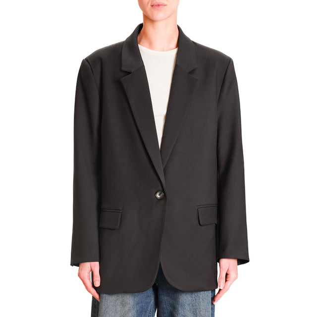 Vicolo-1 Button Over Jacket - Anthracite