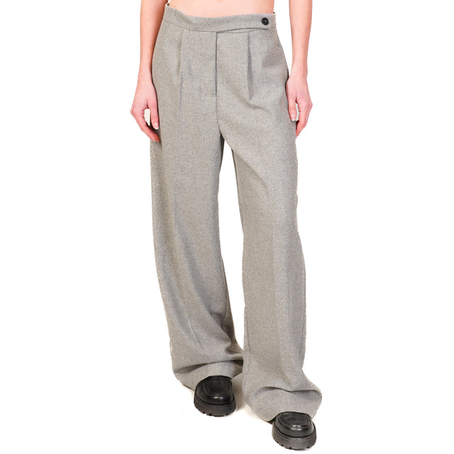 Vicolo-Pantalone in flanella con pinces - grigio chiaro