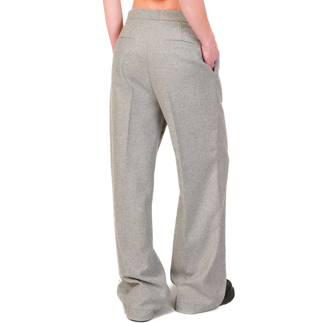 Vicolo-Pantalone in flanella con pinces - grigio chiaro