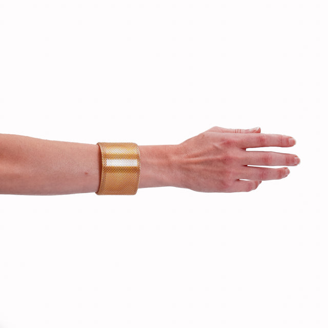 W by Whitemood-Bracciale rigido maglia - gold