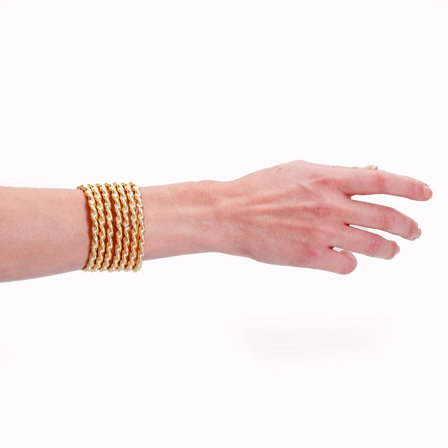 W by Whitemood-Bracciale rigido torchon - gold