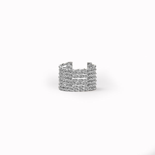 W by Whitemood-Bracciale rigido torchon - silver