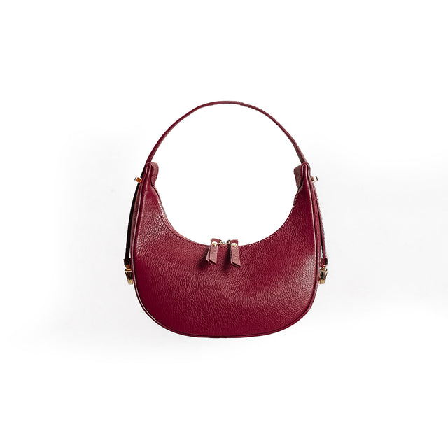 W by Whitemood-Shoulder bag arquè geniune leathe - rouge