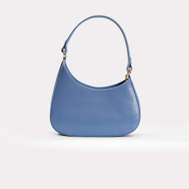 W by Whitemood-Asymmetrical crescent shoulder bag - powder