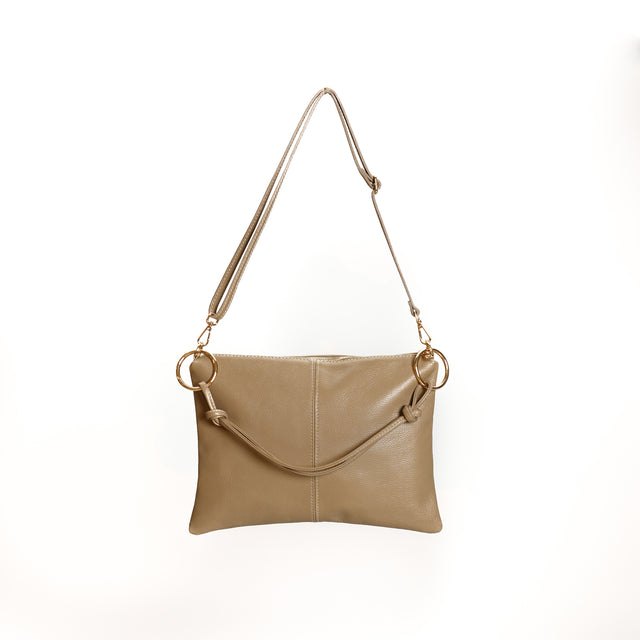 W by Whitemood-Borsa a spalla in pelle - taupe