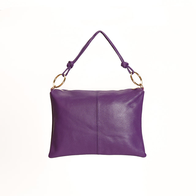 W by Whitemood-Borsa a spalla in pelle - viola