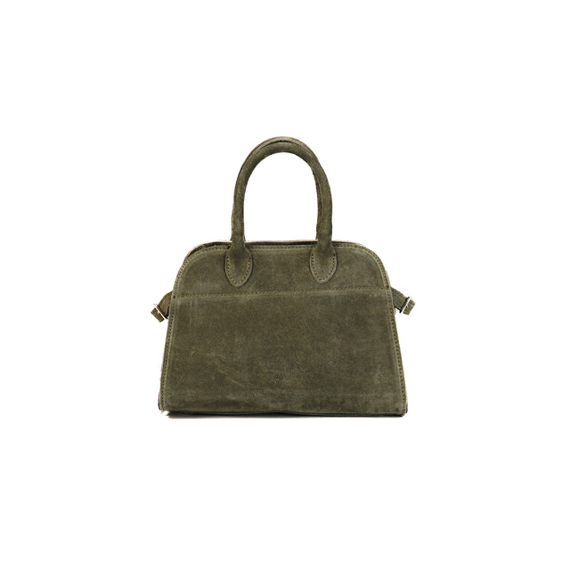 W by white mood-Mini bag a mano genuine leather scamosciata - militare