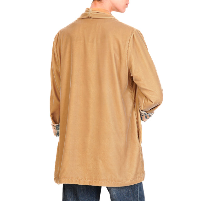 Wu'side-Kimono velluto - camel