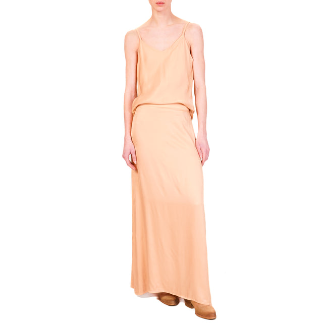 Wu'side-Top in viscosa bretelle regolabili - peach