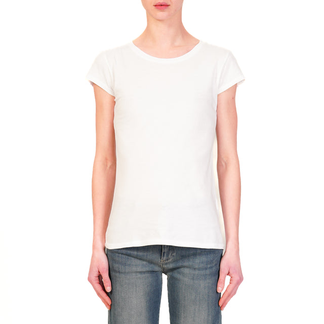 Zeroassoluto-T-shirt 100 % cotone mezza manica - bianco