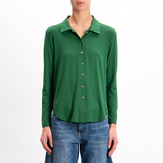 Zeroassoluto-Camicia CARLY in jersey - VERDE