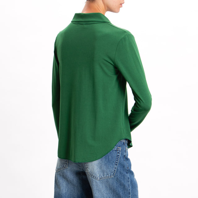 Zeroassoluto-Camicia CARLY in jersey - VERDE