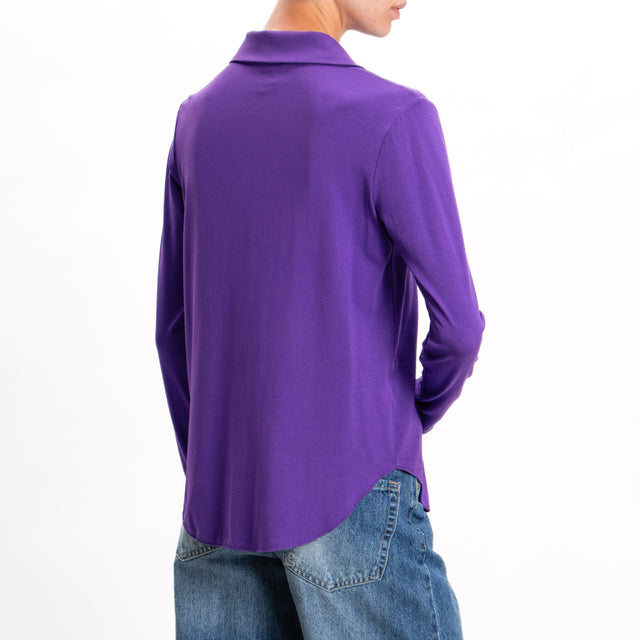 Zeroassoluto-Camicia CARLY in jersey - viola