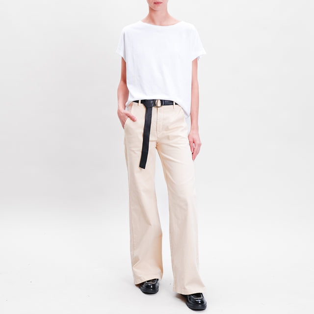 Zeroassoluto-LILLY palazzo trousers - butter