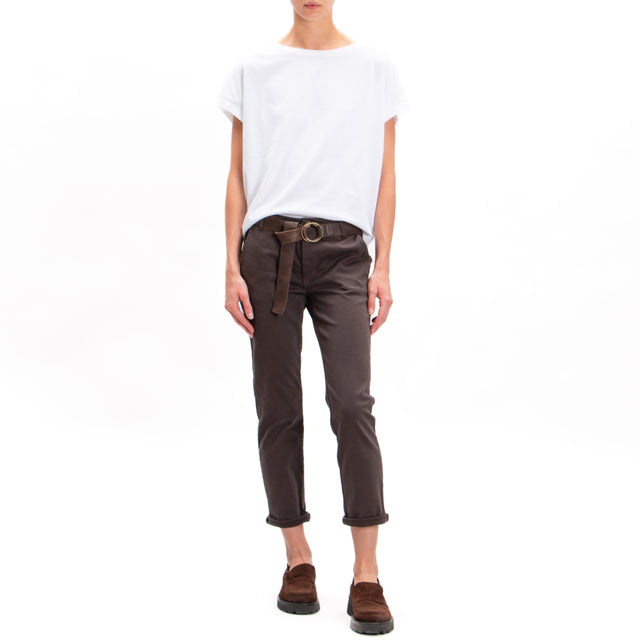 Zeroassoluto-Pantalone LOIS chino elasticizzato - moro