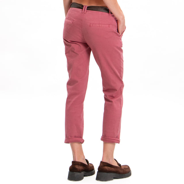 Zeroassoluto-Pantalone LOIS chino cotone elasticizzato - rose