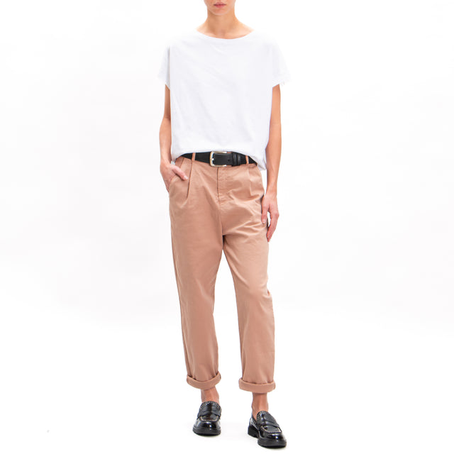 Zeroassoluto-Pantalone LOLA boyfriend cotone elasticizzato - cake