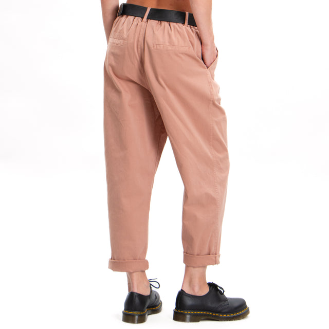 Zeroassoluto-Pantalone LORY baggy cotone elasticizzato - cake