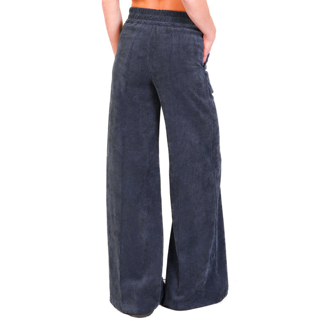 Zeroassoluto- Pantalone ANDY velluto 500 righe - blu