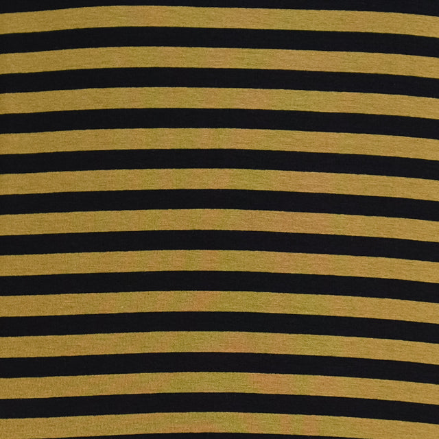 Zeroassoluto-V-neck striped jersey T-shirt - leaf/black