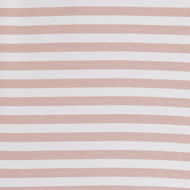 Zeroassoluto-V-neck striped jersey T-shirt - off white/sand