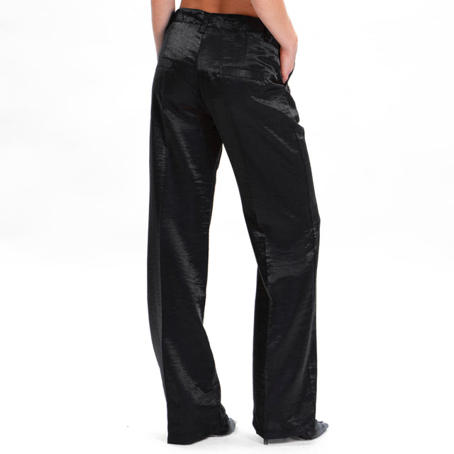 Zeroassoluto-Pantalone BRIENNE straight leg - black