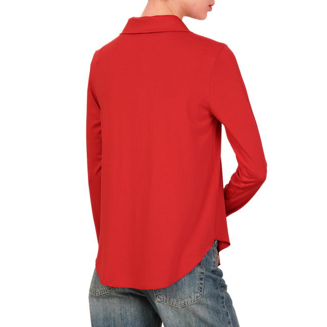 Zeroassoluto-Camicia CARLY in jersey - red