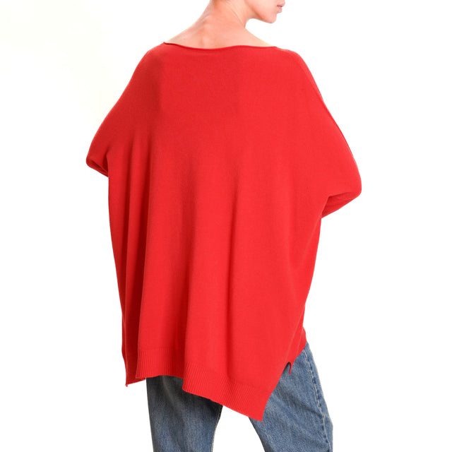 Zeroassoluto-Maglia scatola manica 3/4 - rosso