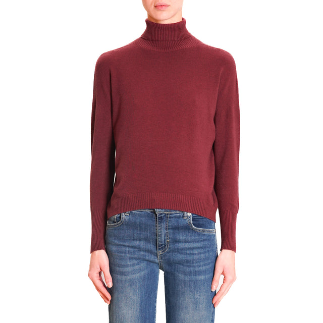 Zeroassoluto-High Neck Sweater - Bordeaux