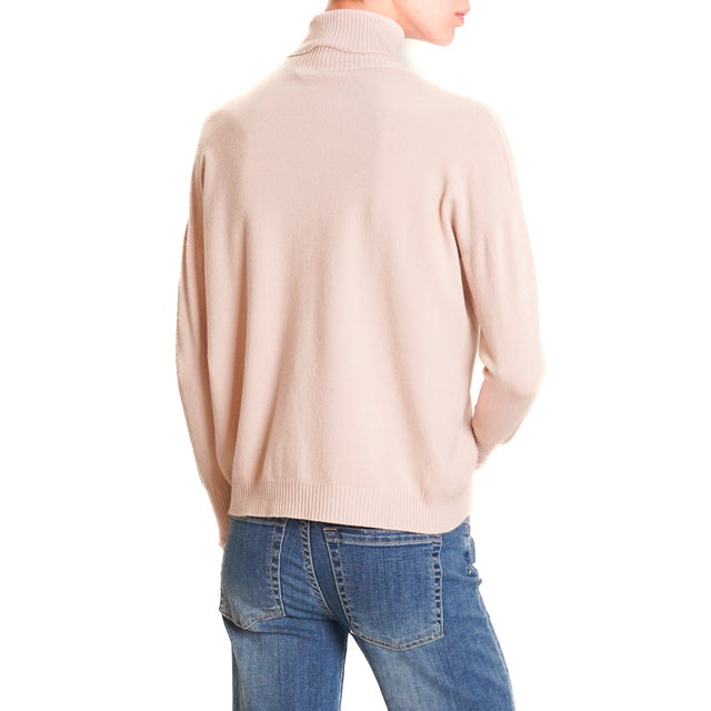 Zeroassoluto-High neck sweater - pink