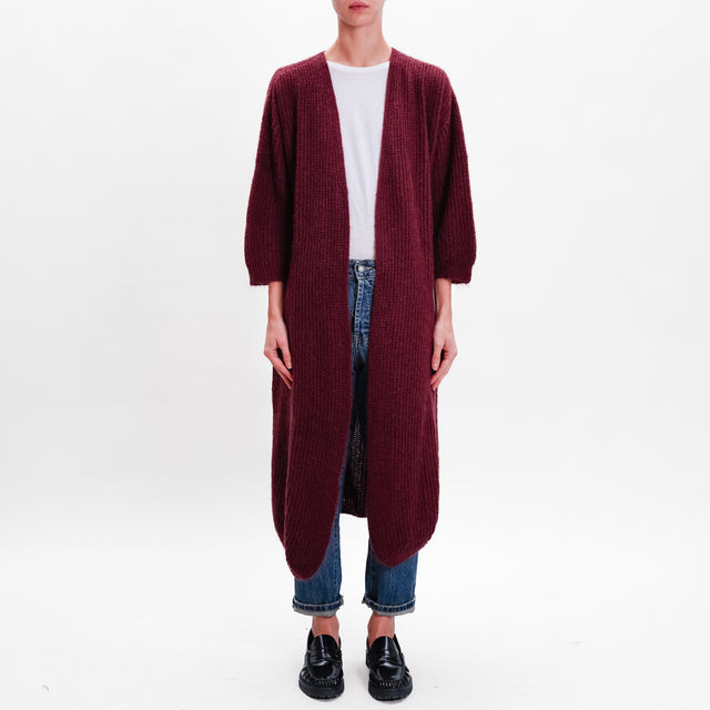 Zeroassoluto-Cardigan mohair - Bordeaux