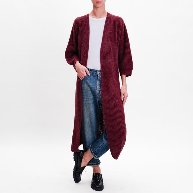 Zeroassoluto-Cardigan mohair - Bordeaux