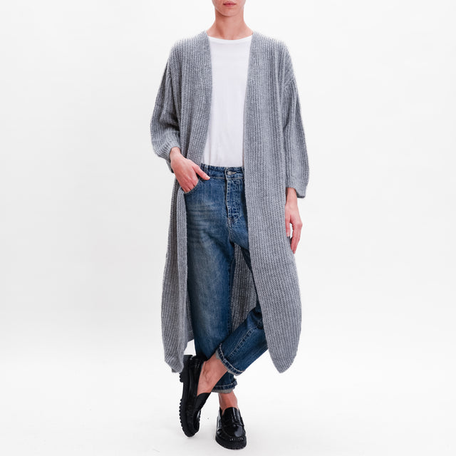 Zeroassoluto-Cardigan mohair - grigio