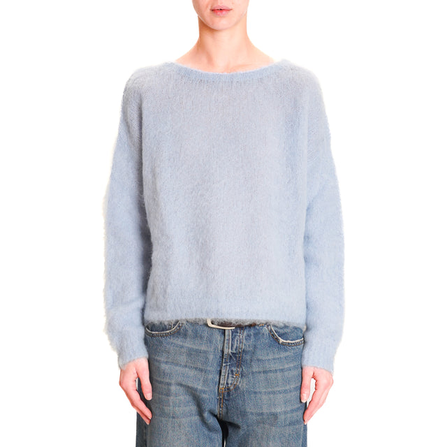 Zeroassoluto-Mohair Crewneck Sweater - Dust