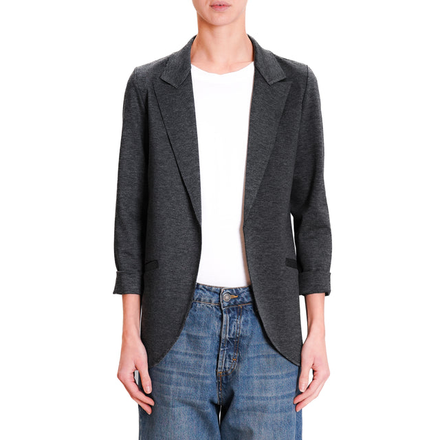 Zeroassoluto-JELSO Milano Stitch Jacket Raw Cut - Melange Grey